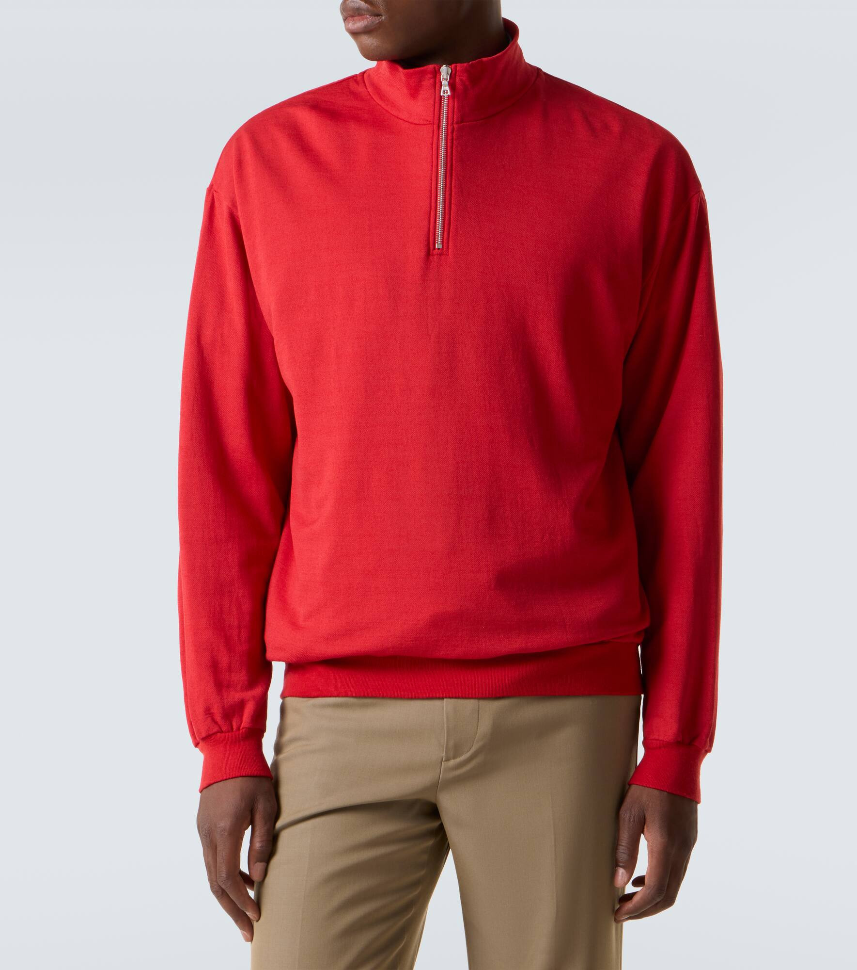 Wool-blend half-zip sweatshirt - 3