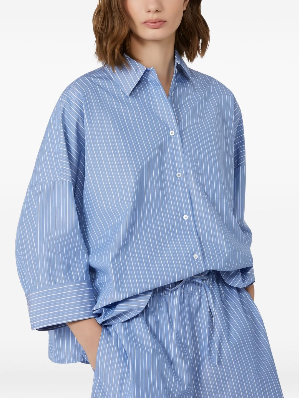 striped three-quarter sleeve shirt - 3