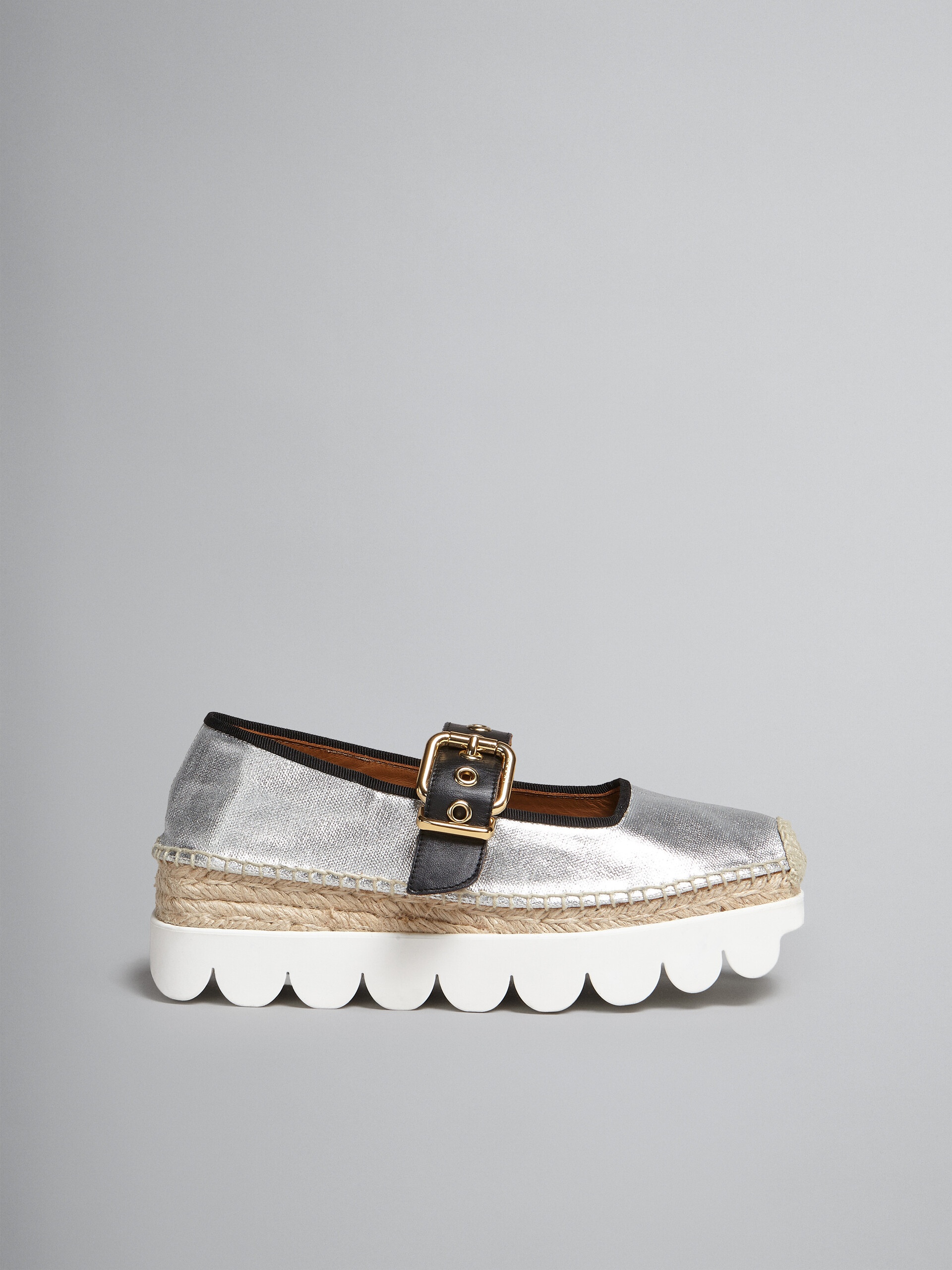 SILVER CANVAS PETAL ESPADRILLAS - 1