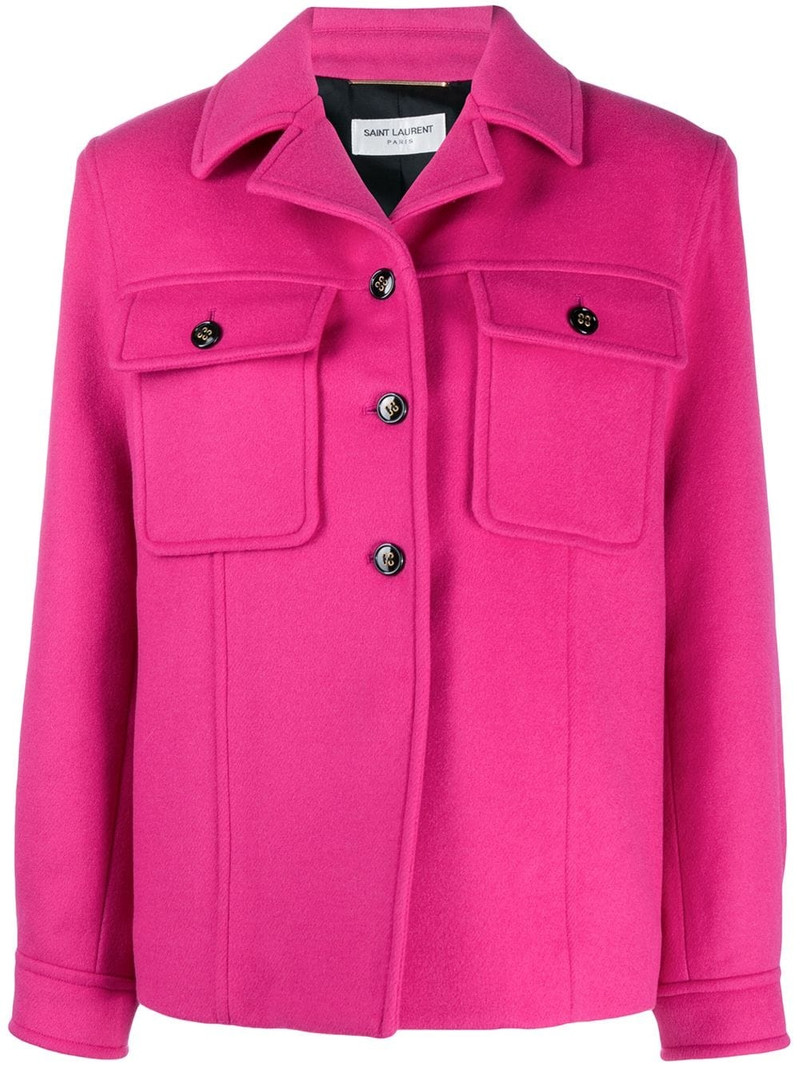 chest flap pockets buttoned jacket 1