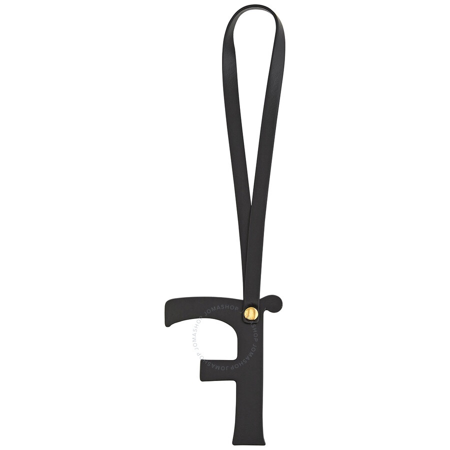 Burberry Letter F Stud Leather Charm in Black and Light Gold - 3