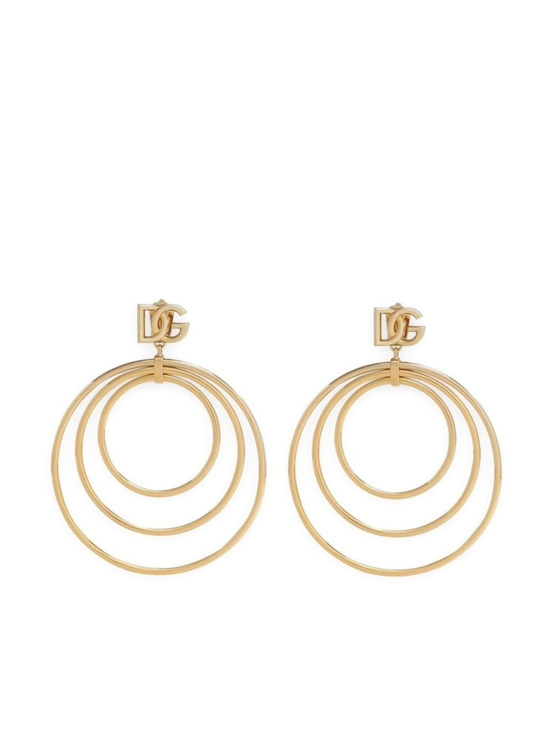 DG logo-charm multi-hoop earrings 1