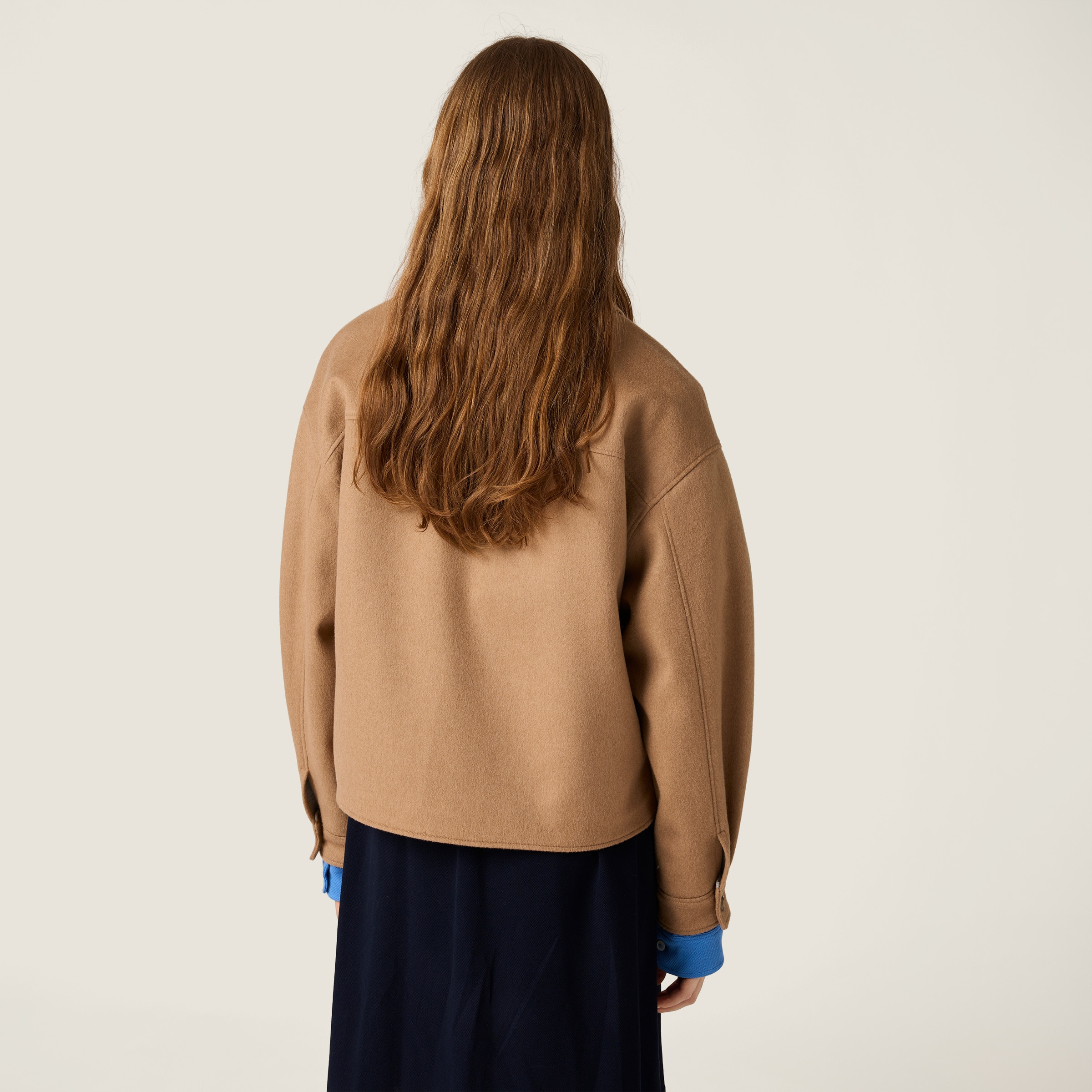 Bonded camel hair blouson jacket - 3
