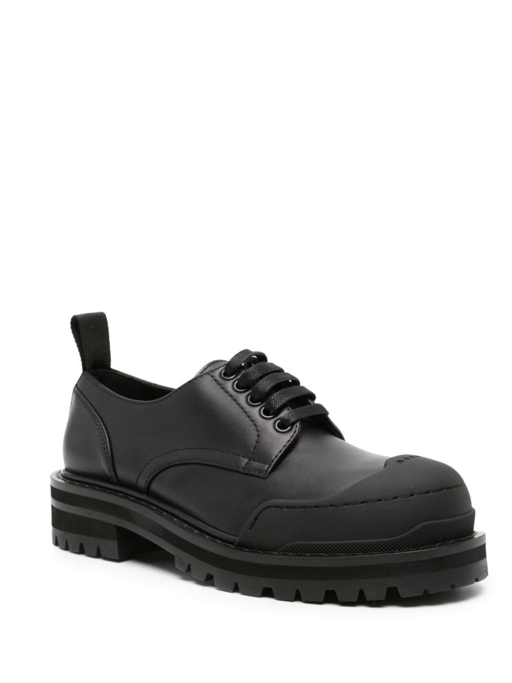 logo-tab lace-up shoes - 2