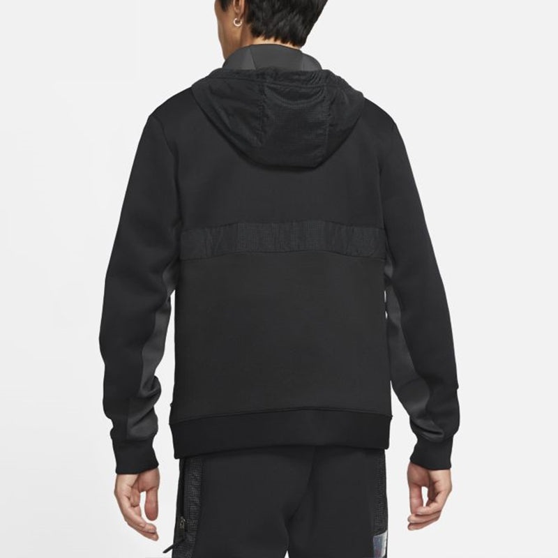 Air Jordan MENS Full-zipper Knit Hooded Jacket Black CV2329-010 - 4