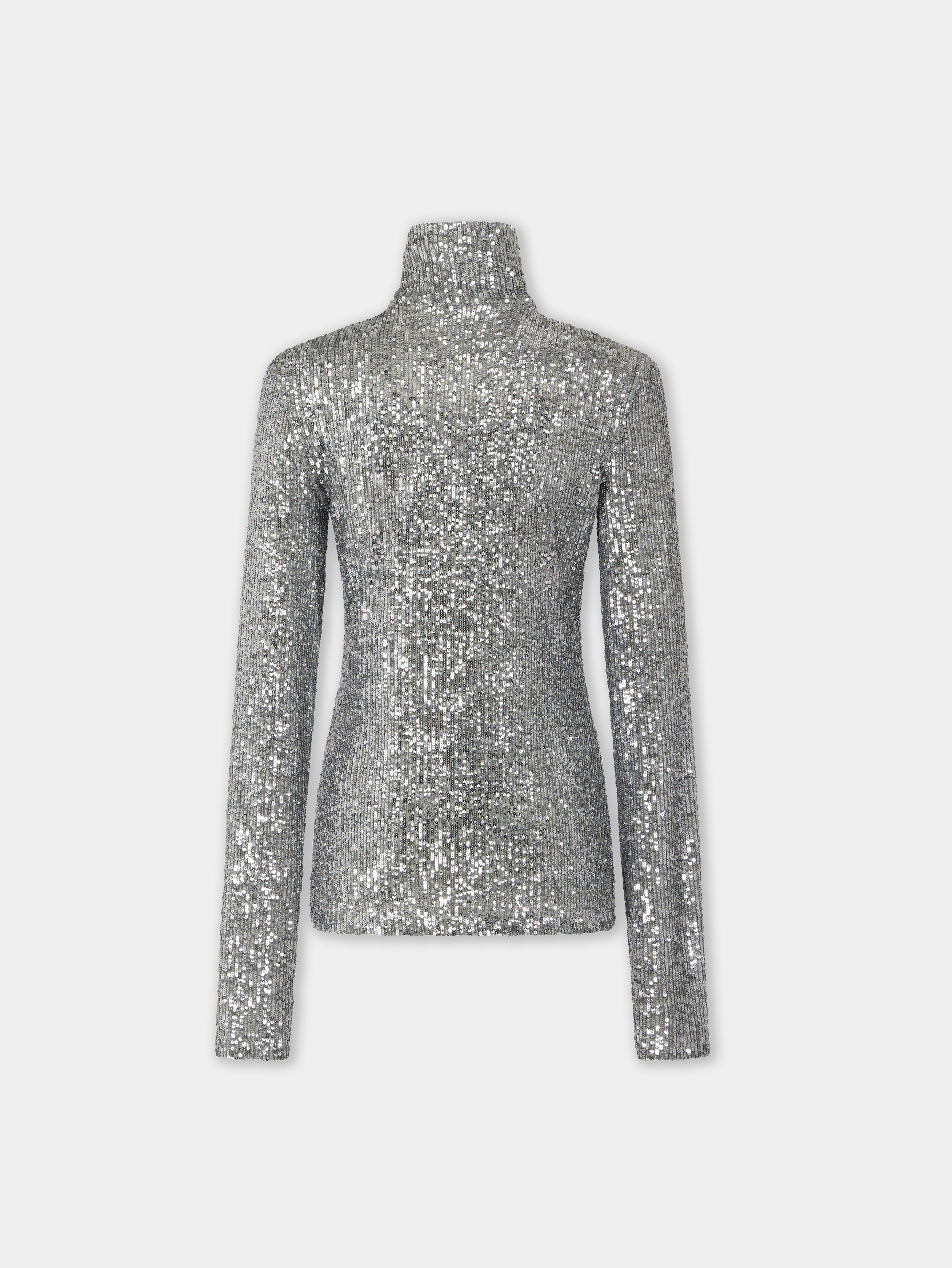 TURTLENECK TOP IN SEQUINS - 6