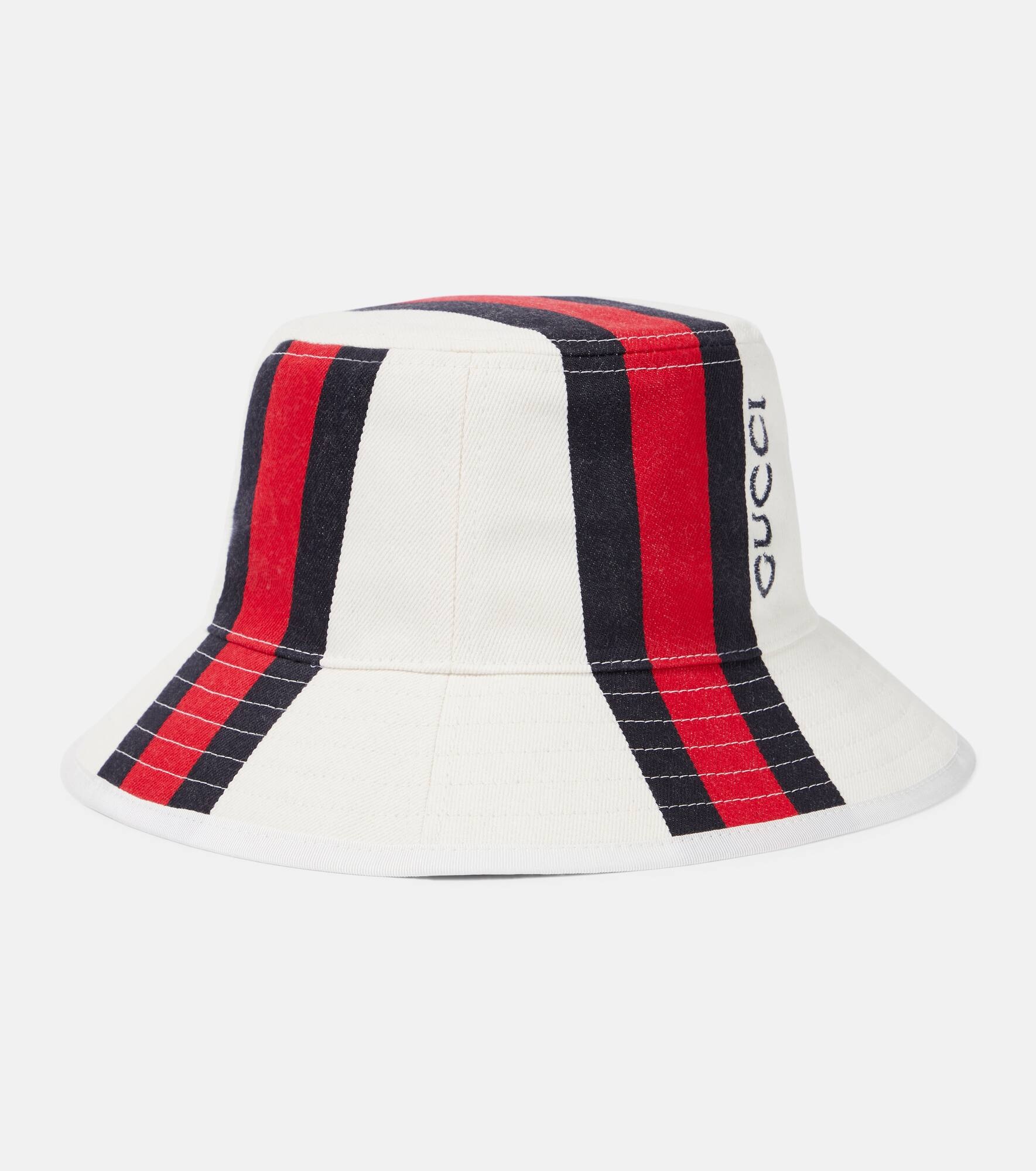 Logo cotton canvas bucket hat - 4