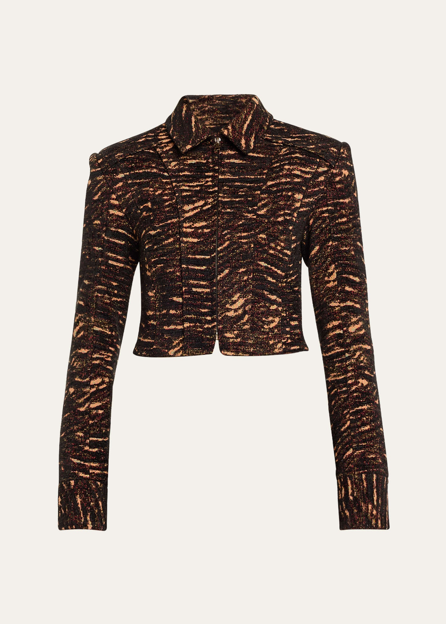 Adoni Textured Crop Jacket - 1