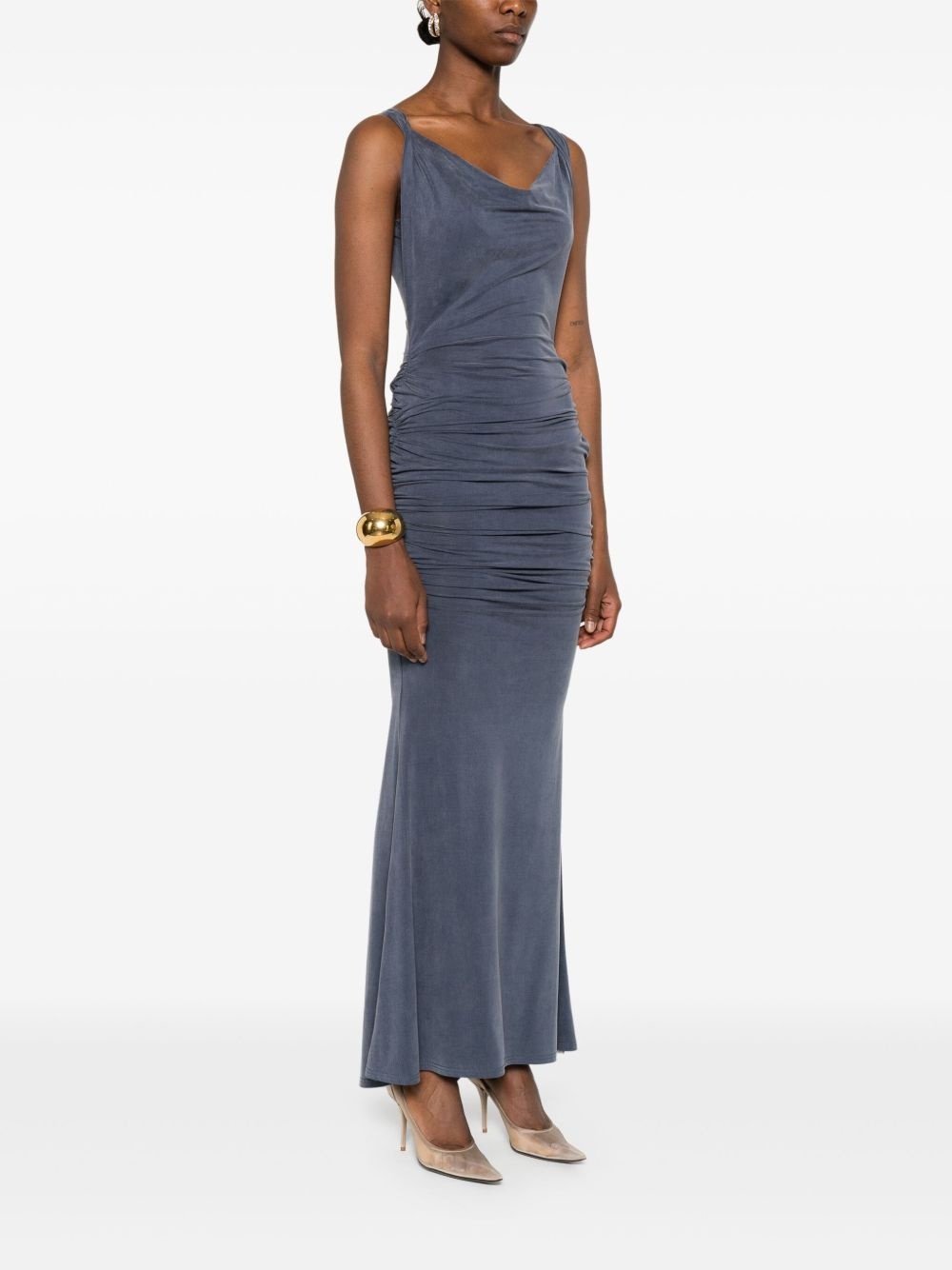 ruched maxi dress - 3