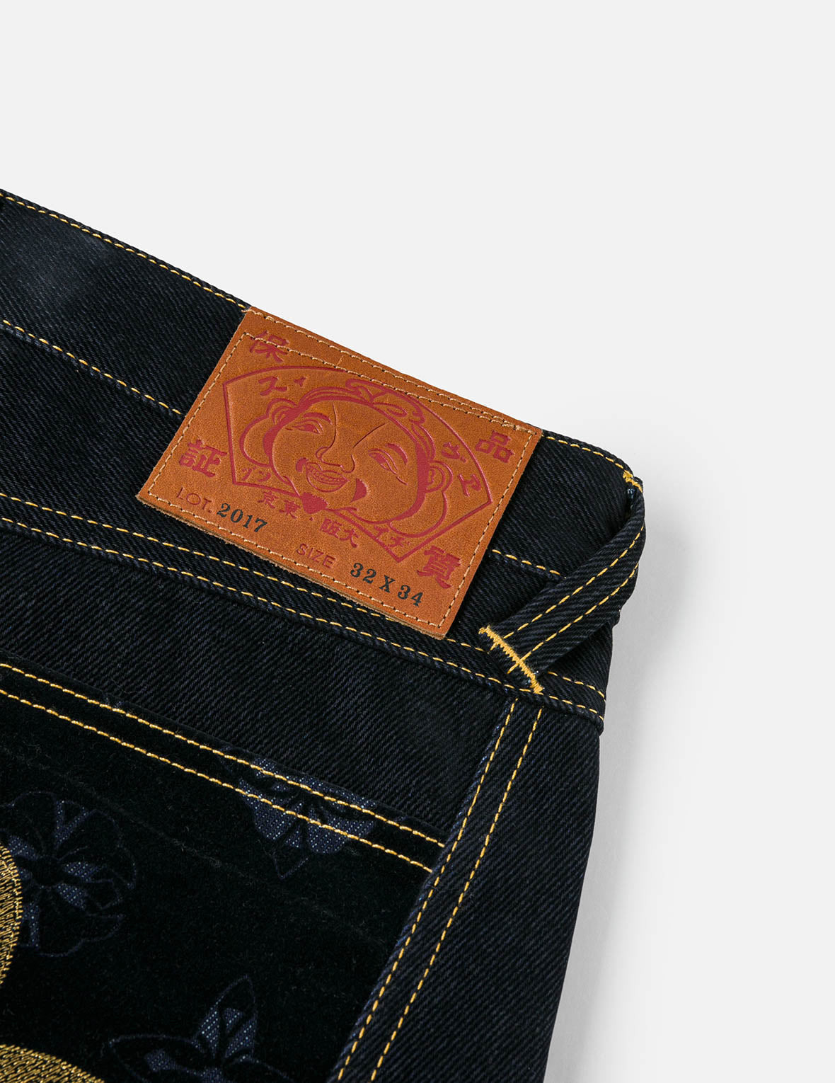 Logo Embroidery and Seagull Print Carrot Fit Jeans #2017 - 8