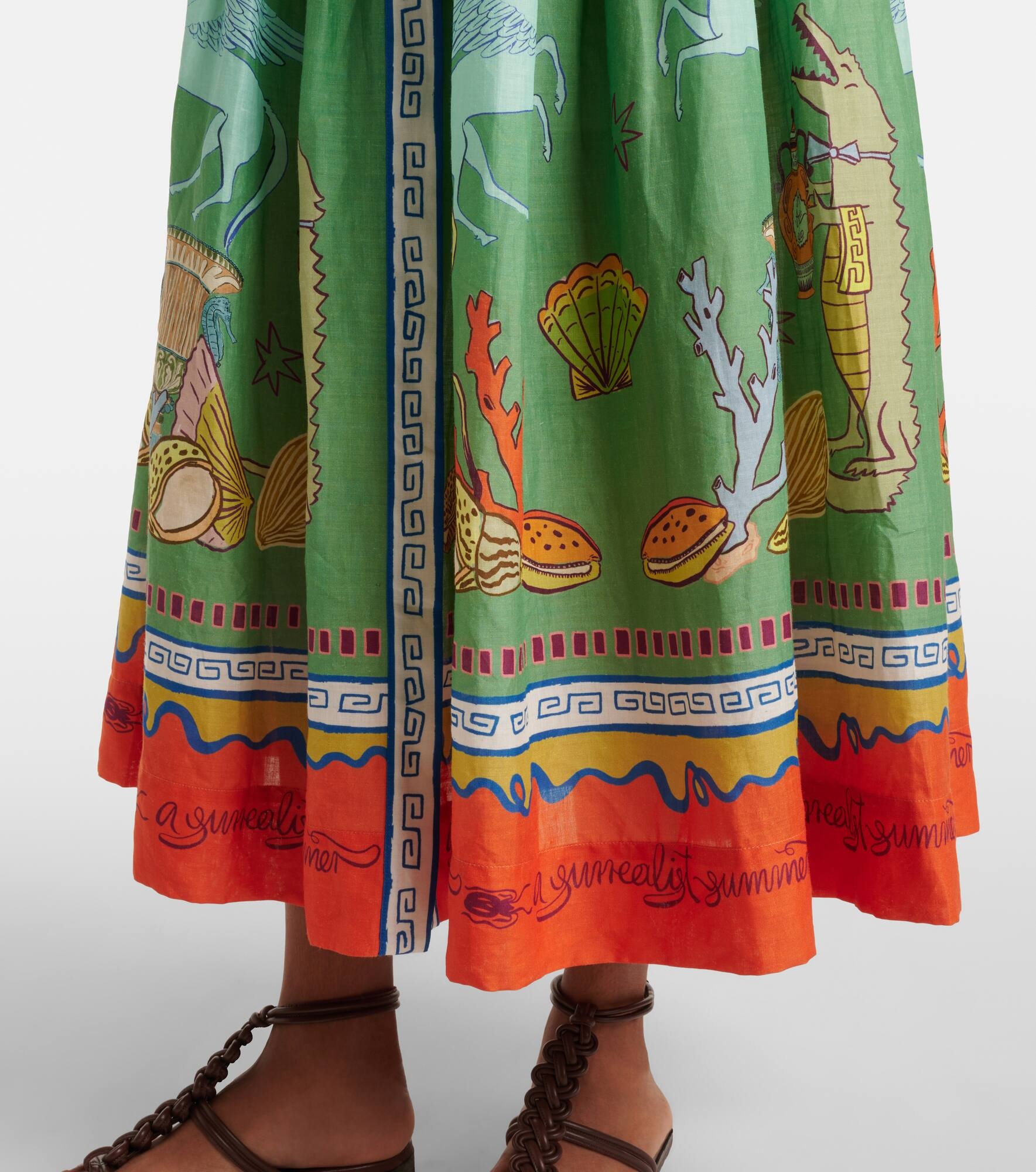 Surrealist cotton maxi dress - 6