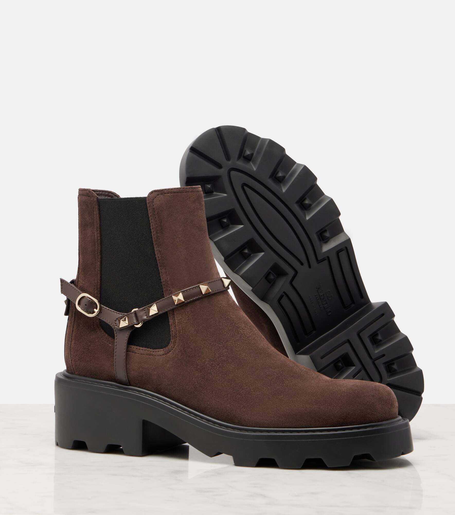 Beatle Rockstud suede Chelsea boots - 5