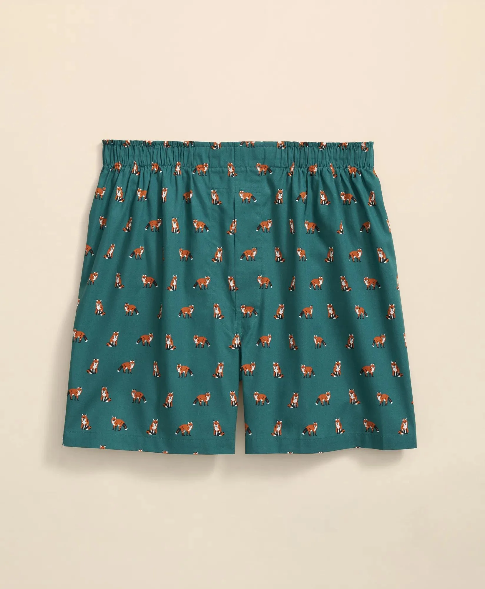 Cotton Broadcloth Fox Motif Boxers - 1