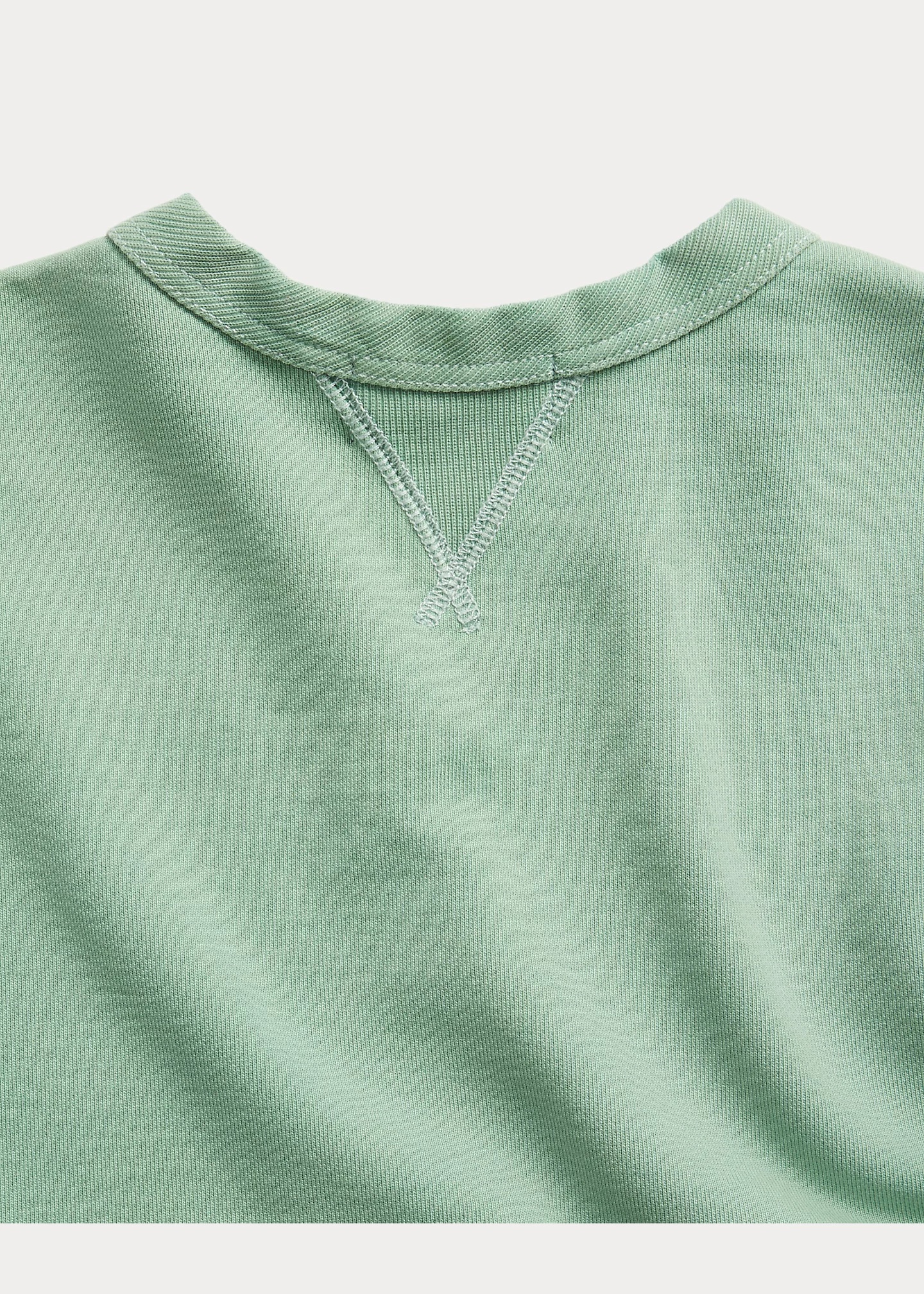 NEW【RRL by RalphLauren】Garment-Dyed Logo Fleece Sweatshirt RRL by Ralph Lauren Womens Logo Cotton-Blend Fleece