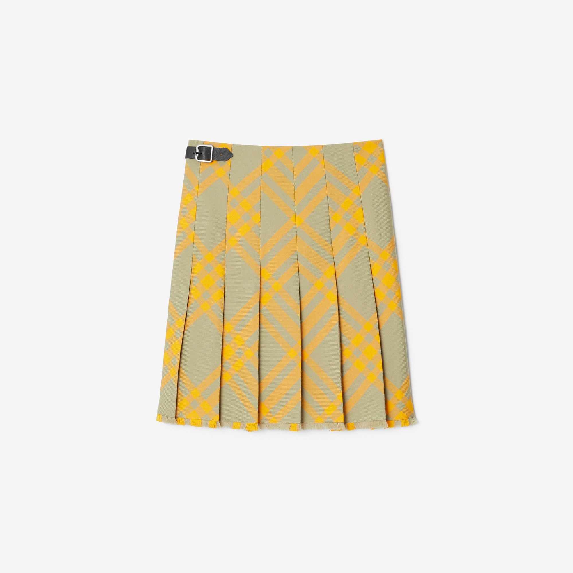 Check Wool Blend Kilt - 7