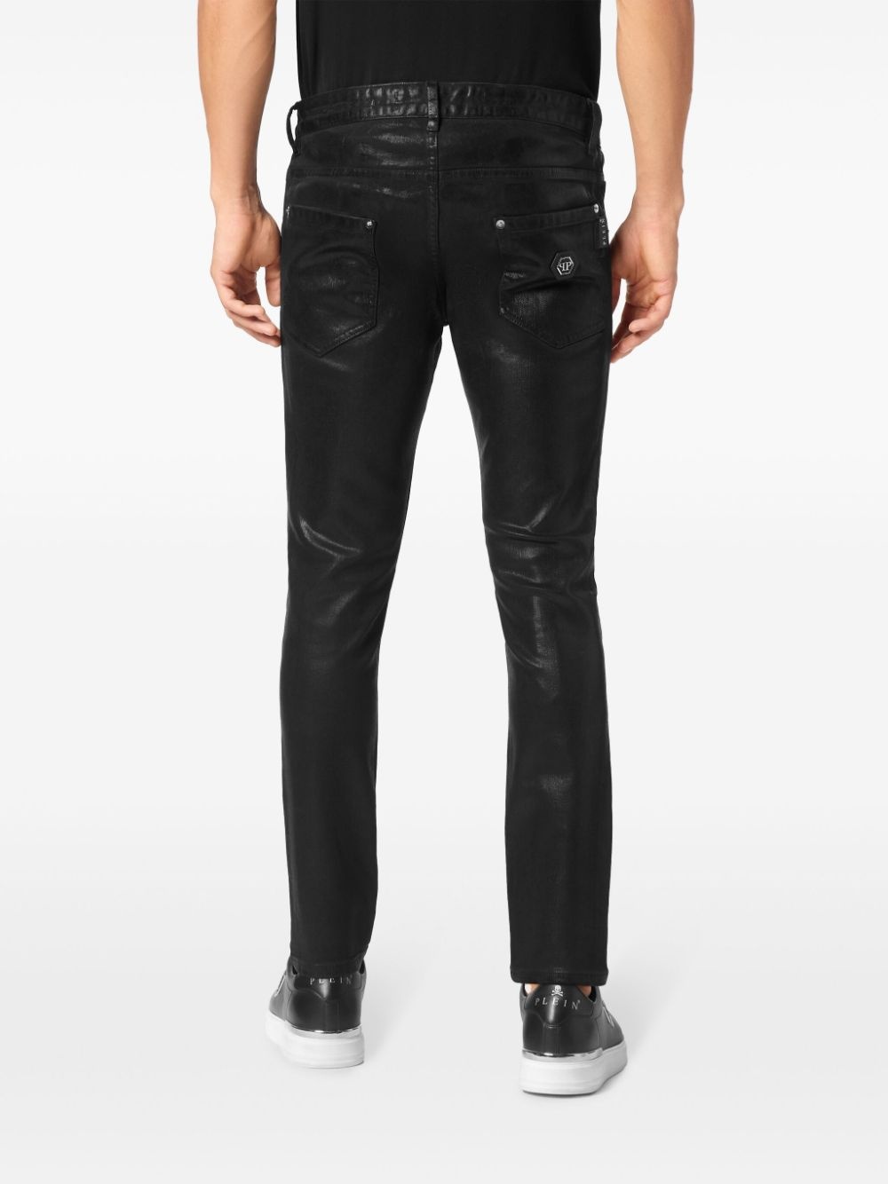coated skinny jeans - 4