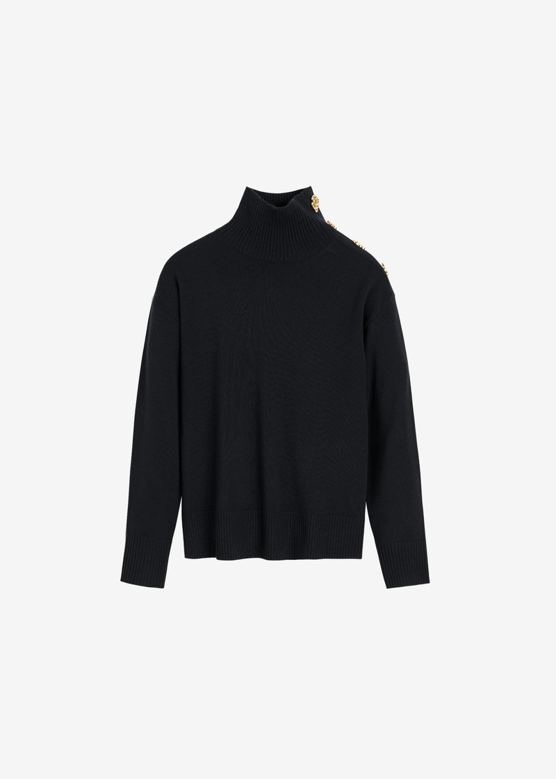 By Malene Birger Vanille Wool Sweater - Black 1