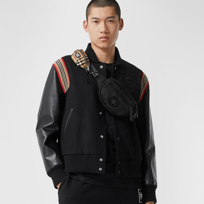 Vintage Check and Leather Bum Bag Charm 7