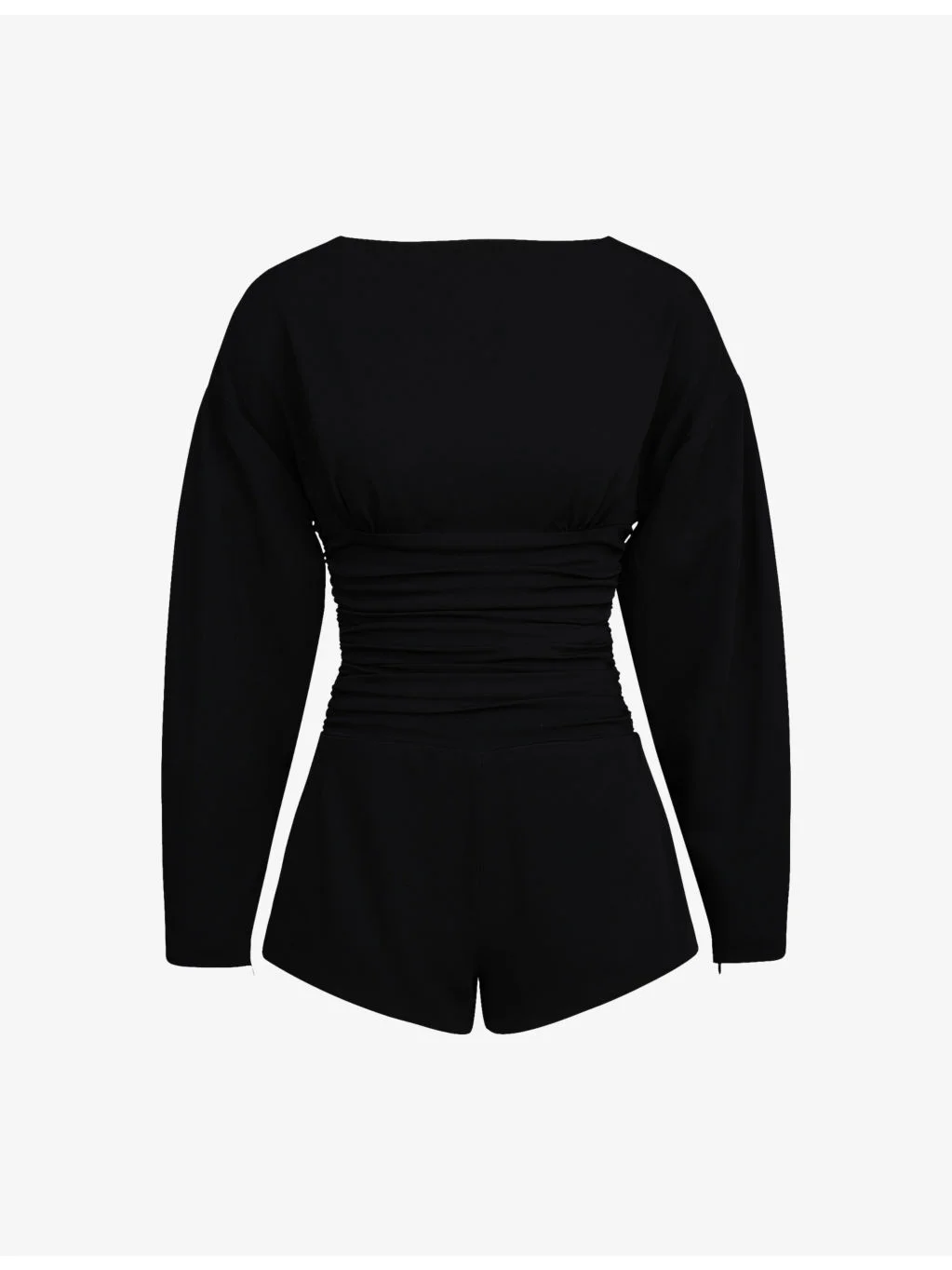 Elisetta Long-Sleeved Crepe Playsuit - 1