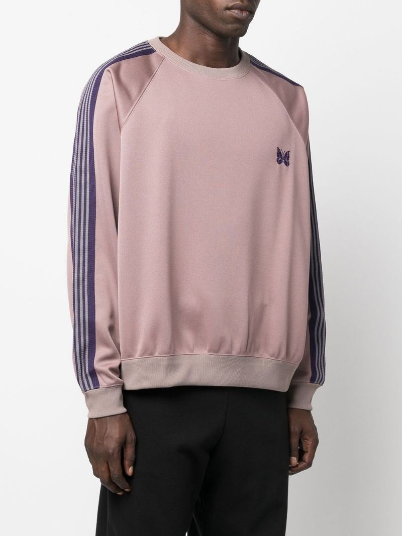 stripe-detail crewneck sweatshirt - 3