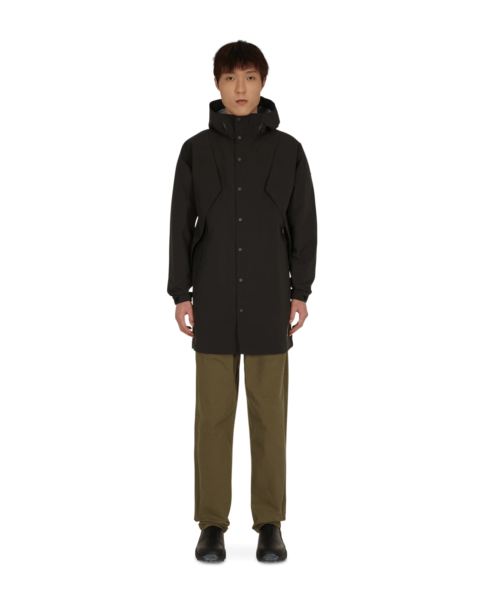 3 Layer Big Flap Coat Black - 1