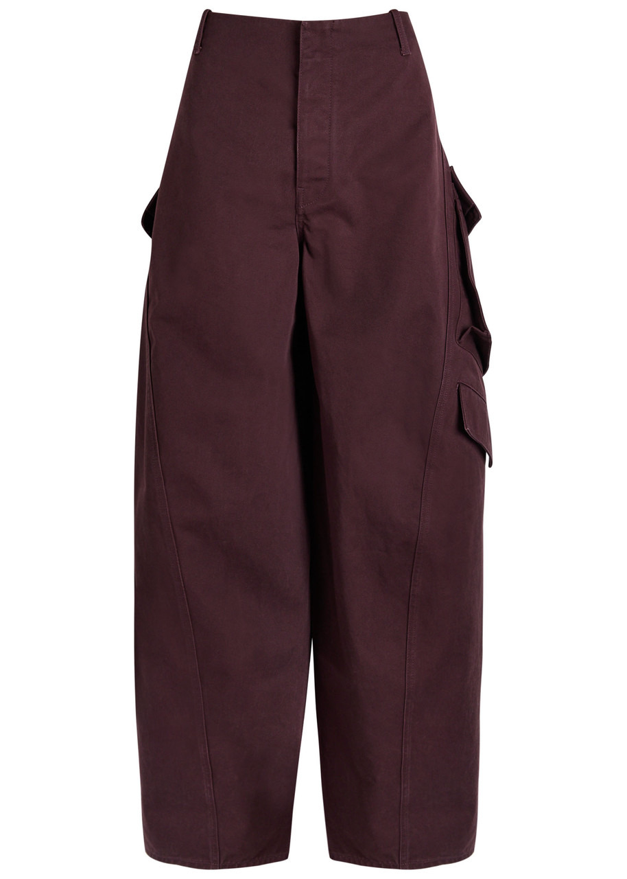 Alaïa Barrel-leg Cotton Cargo Trousers - 1