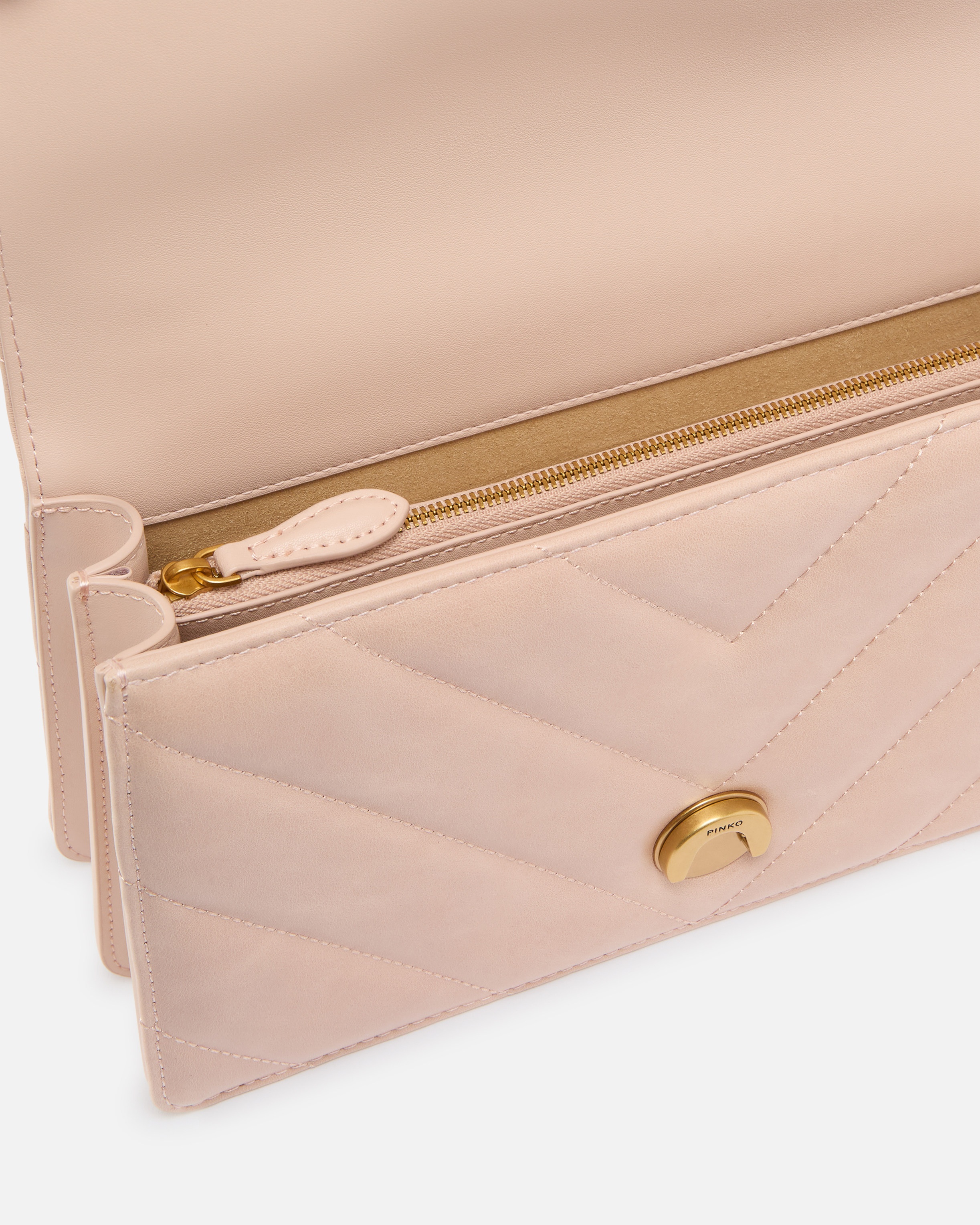 LOVE BAG LEATHER SHOULDER BAG WITH CHEVRON QUILTING - 4