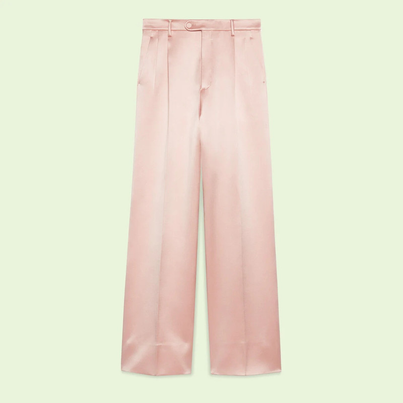 Straight satin pants 1