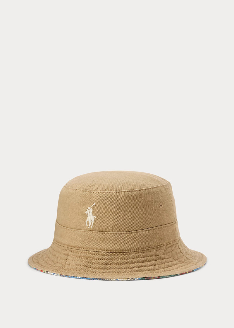 Reversible Twill-Flannel Bucket Hat 1