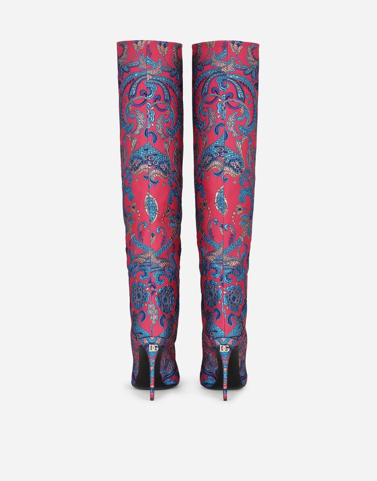 Lurex jacquard boots - 3