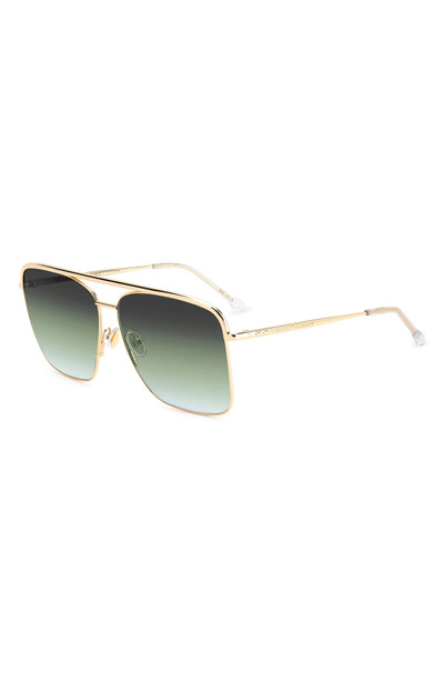 Isabel Marant Wild Metal 62mm Gradient Oversize Rectangular Sunglasses in Rose Gold/Grey Green outlook