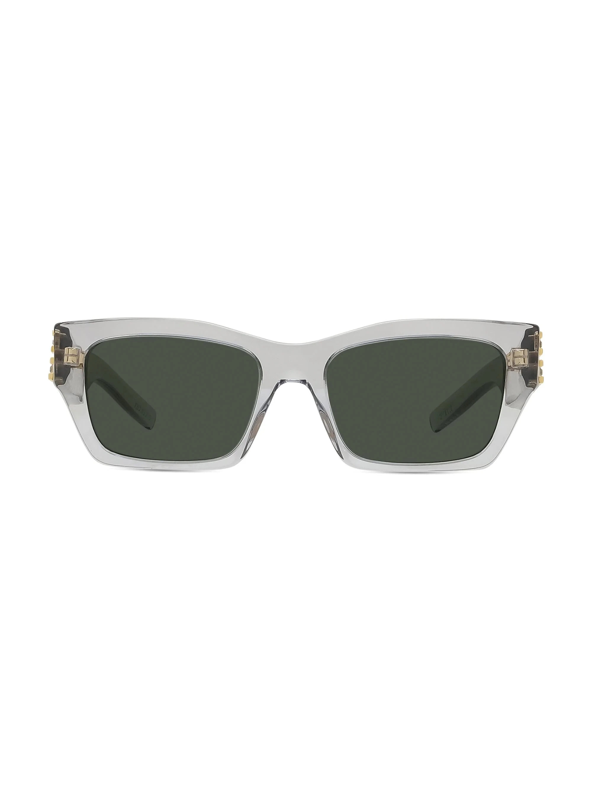 Women's 4G Rectangular Sunglasses - Transparent Grey Green - 1