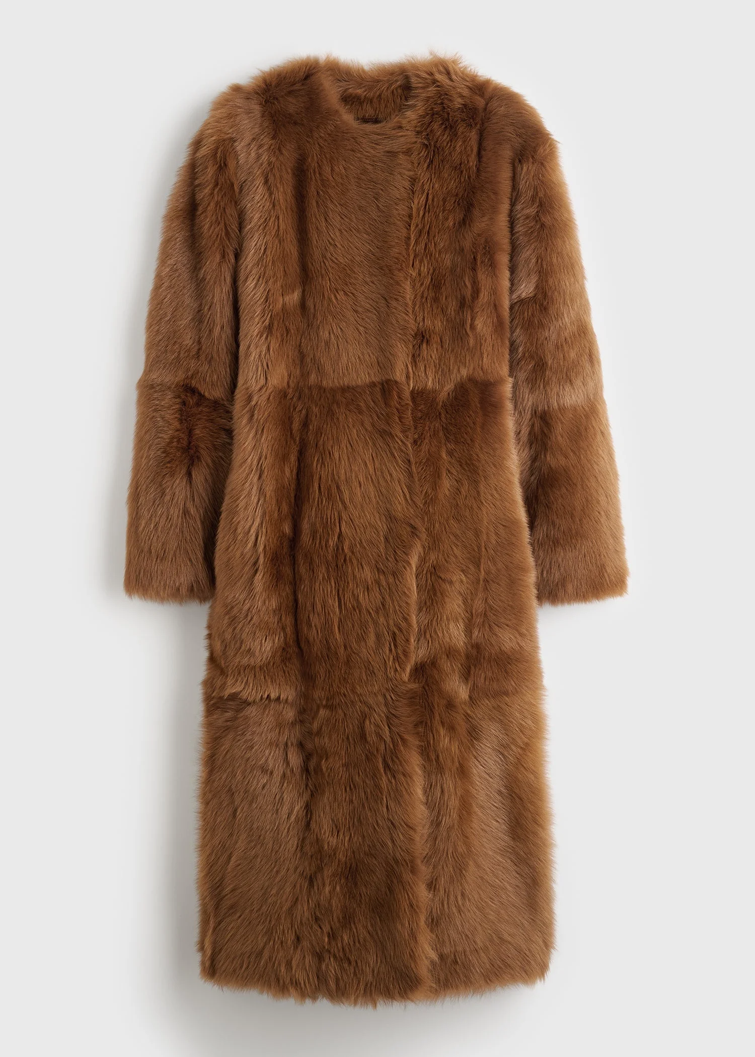 Silky shearling coat ginger - 1