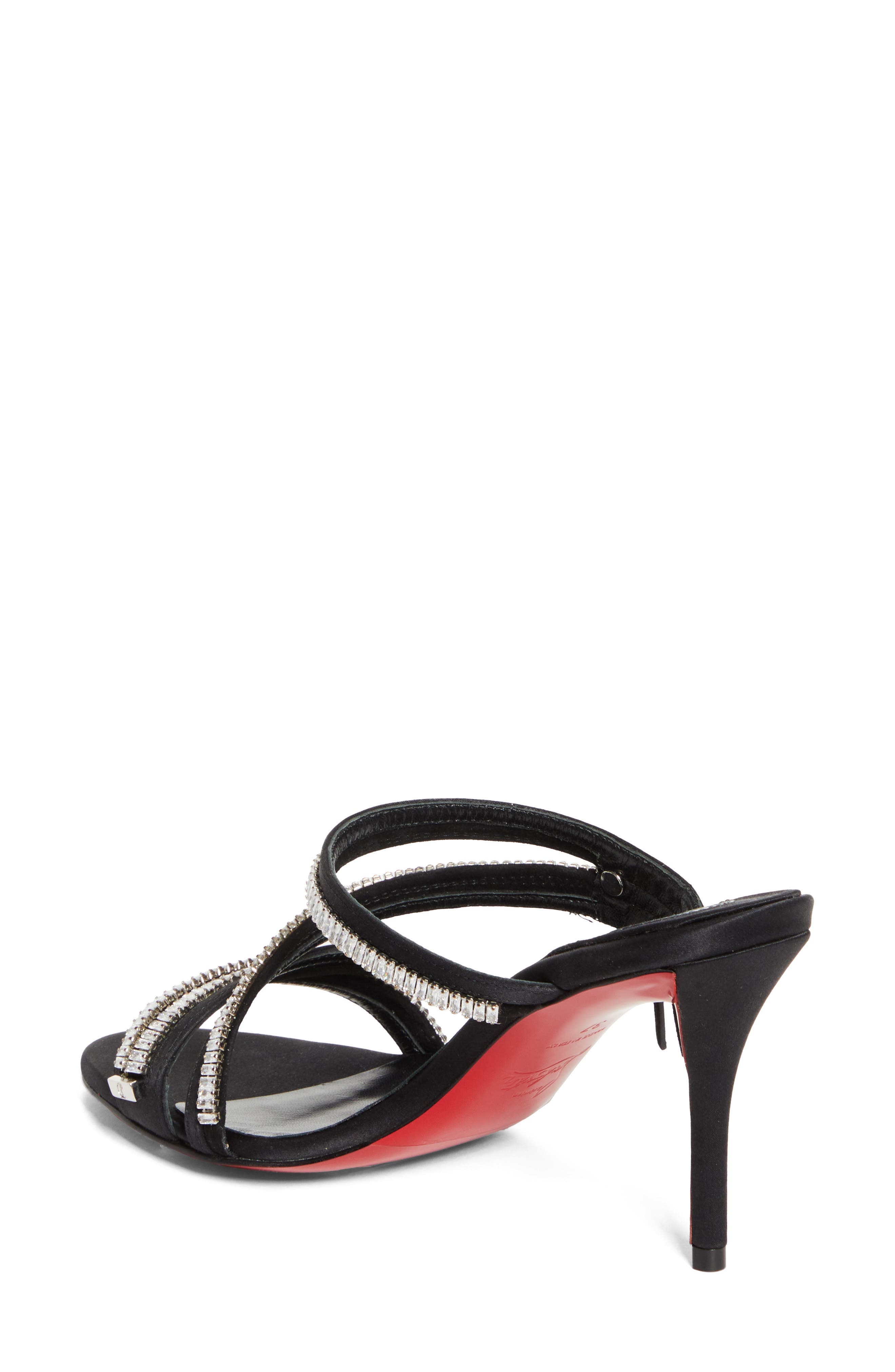 Christian Louboutin Merylzip Crystal Embellished Sandal in Black at Nordstrom - 2