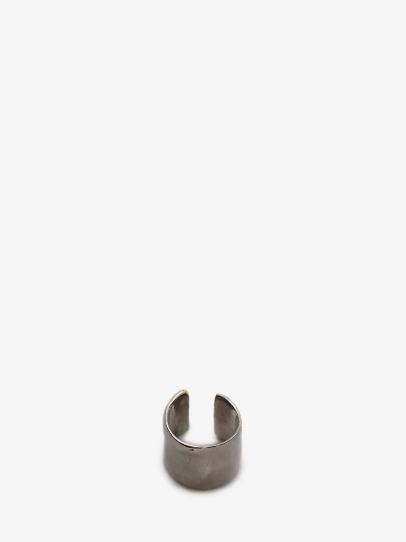 Molten Ear Cuff in Antique Silver 3