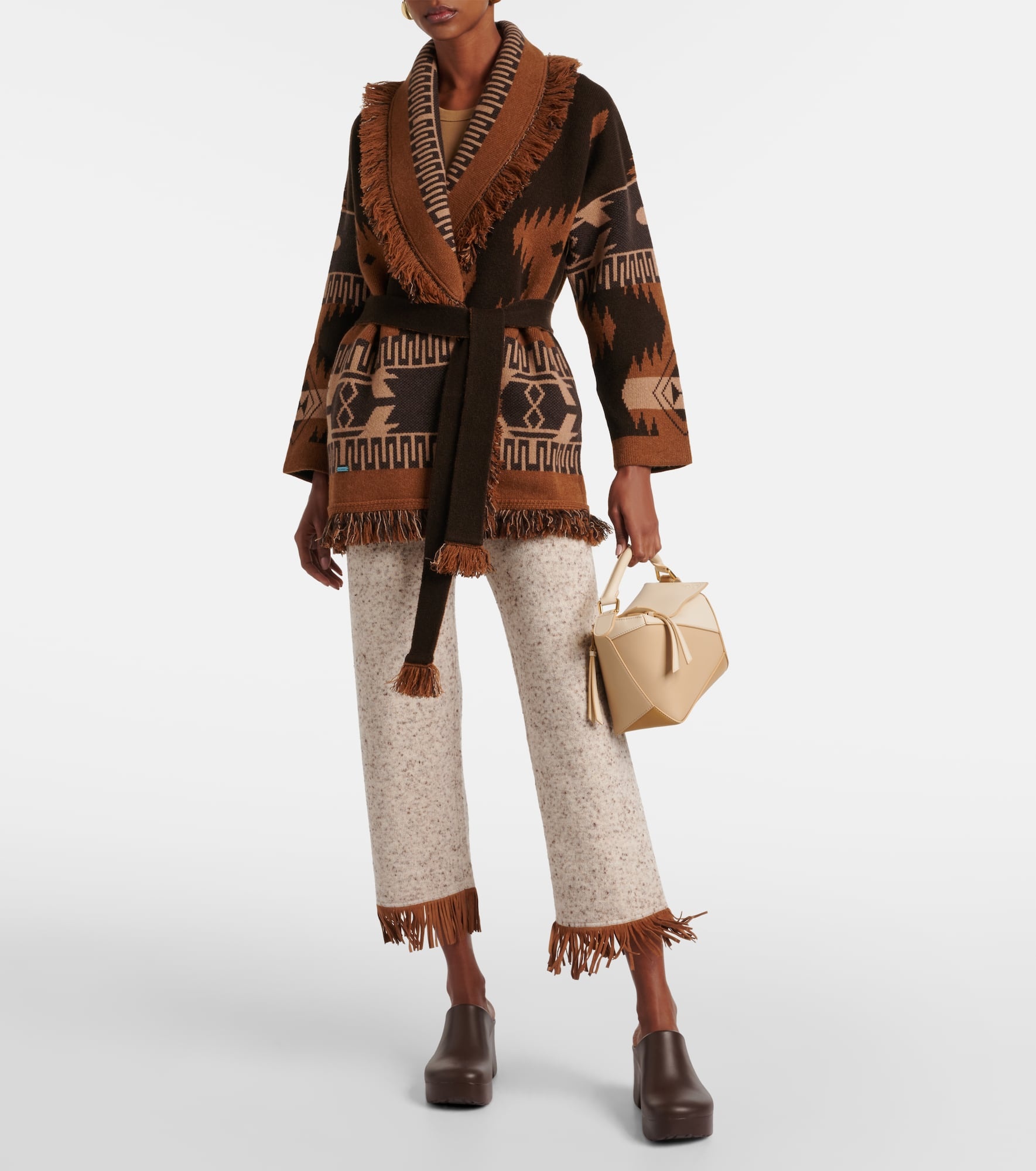 Dreamscape fringed wool-blend pants - 2