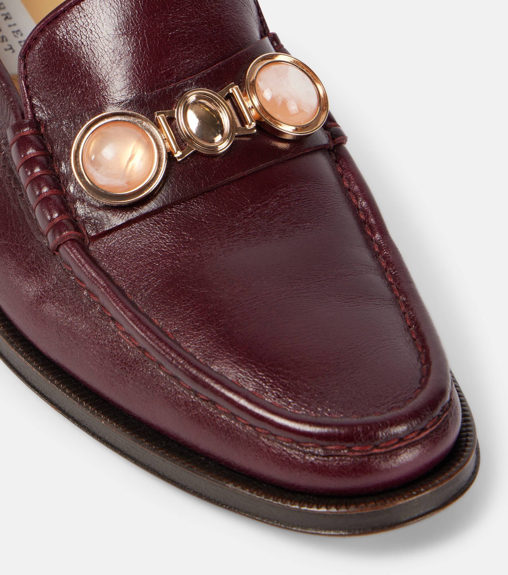 Melchora embellished leather loafers - 5