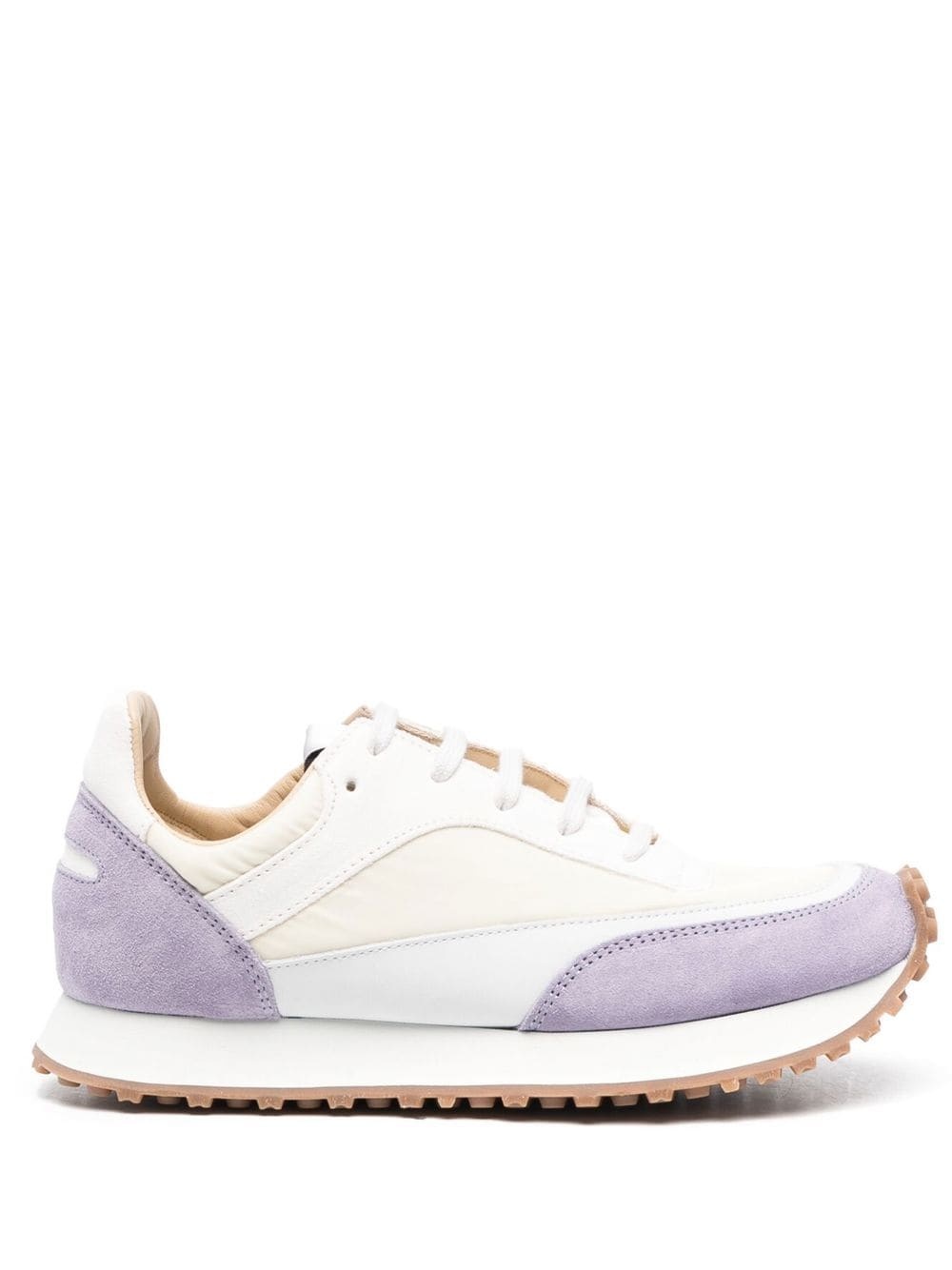 panelled low-top sneakers - 1