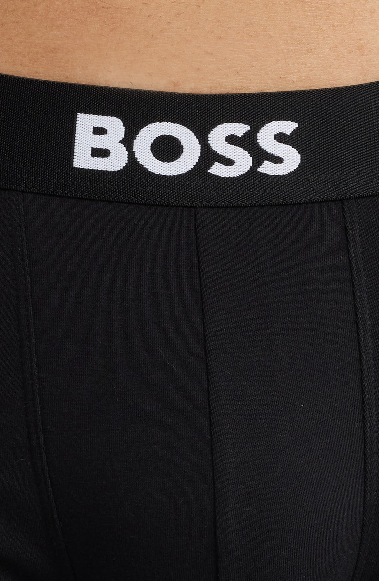 BOSS 3-Pack ONE Stretch Cotton Trunks in White/Grey/Black at Nordstrom - 4
