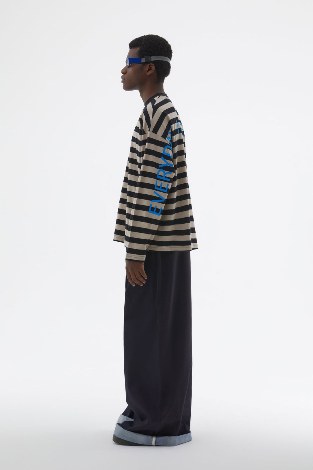 STRIPED 'EVERYDAY I WEAR SUNNEI' LONGSLEEVED T-SHIRT - 6