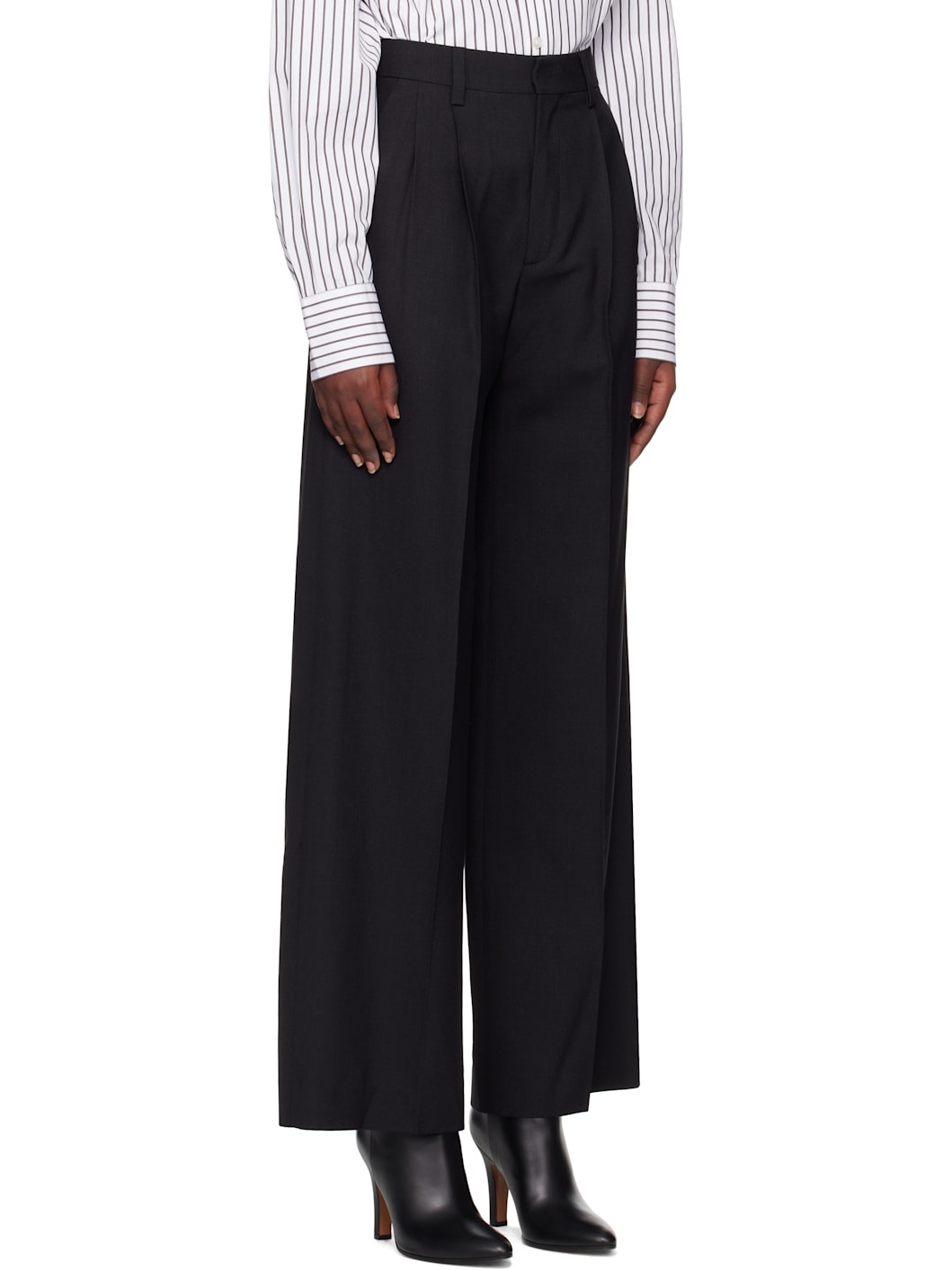 Black Darcey Wool Trousers - 2