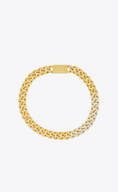 SAINT LAURENT two-tone chain necklace in metal outlook