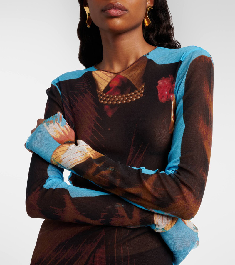 Jean Paul Gaultier Printed sheer maxi dress outlook