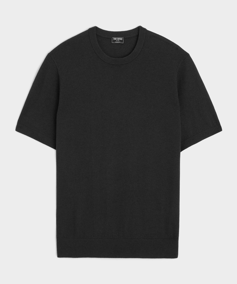 Silk-Cashmere Sweater Tee 1