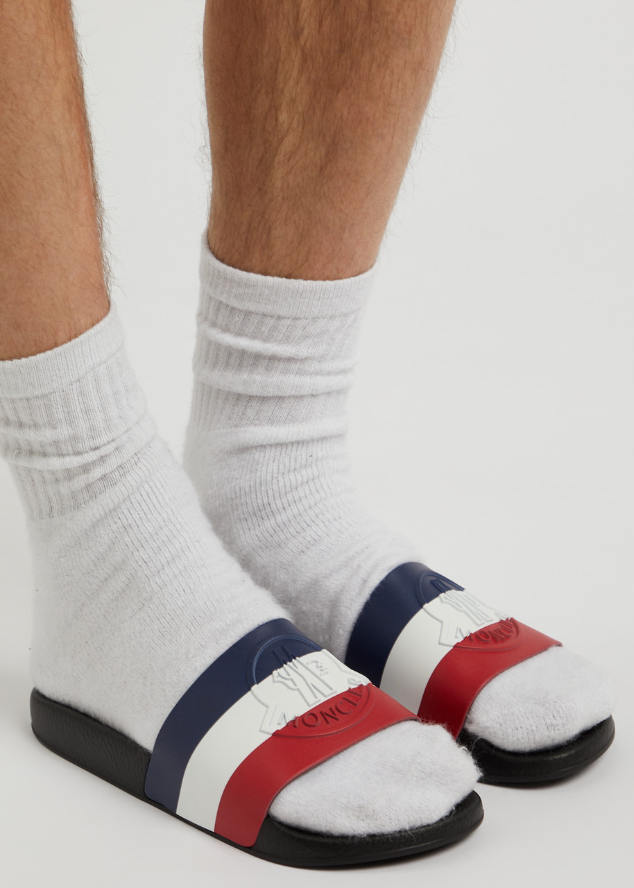 Basile striped rubber sliders - 5