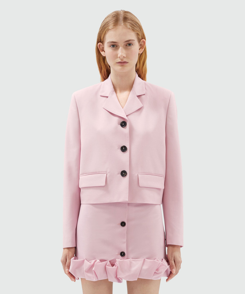 MSGM Pink virgin wool boxy jacket outlook
