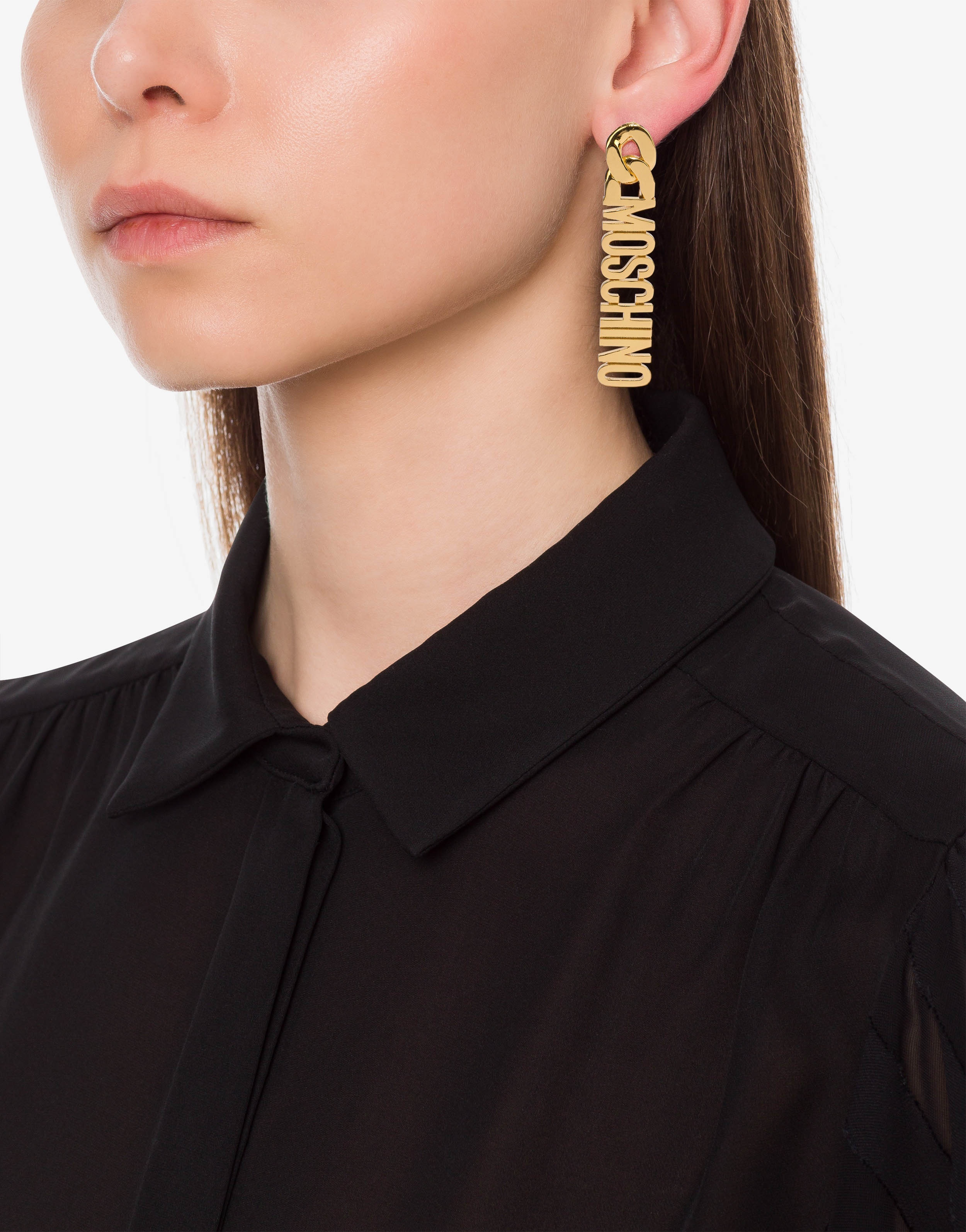 LETTERING LOGO DROP EARRINGS - 4