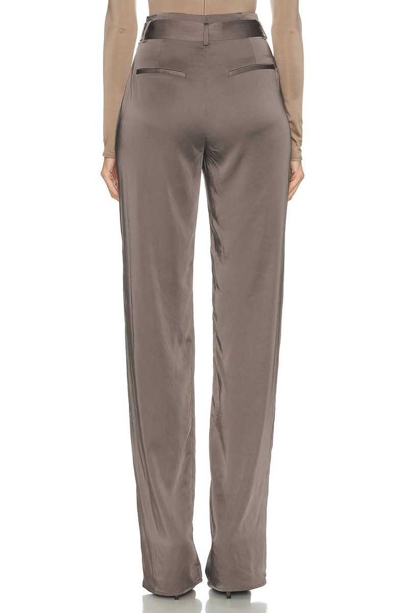 Lightweight Satin Belted Pant 4