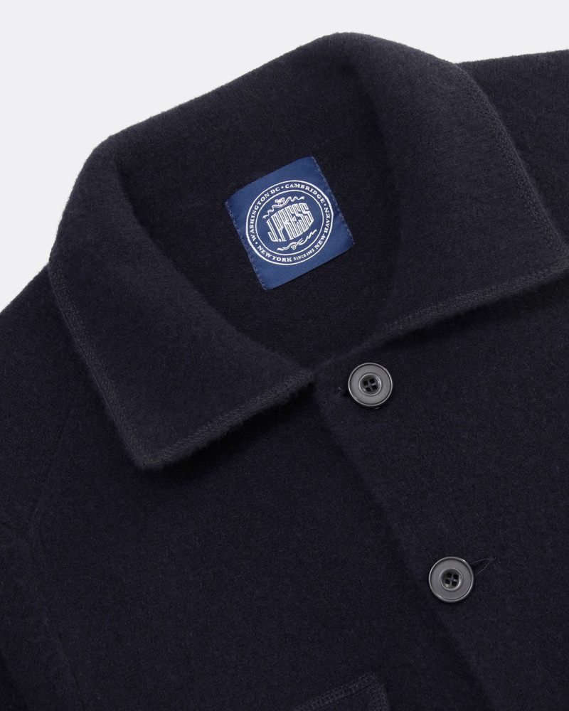 J. PRESS NAVY BOILED WOOL KNITTED SHIRT outlook