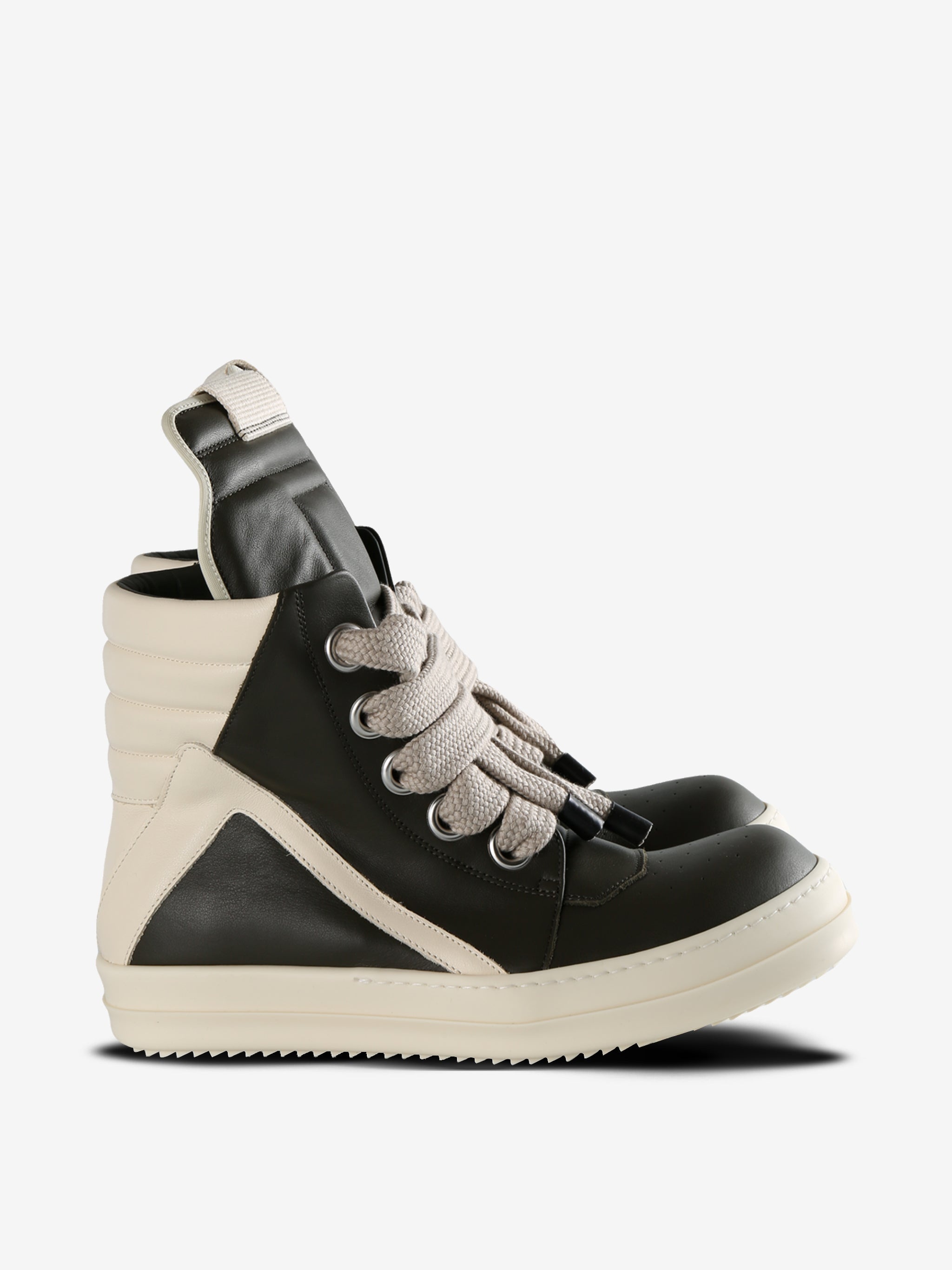 RICK OWENS - Men Scarpe In Pelle Jumbolace Geobasket Sneakers - 1